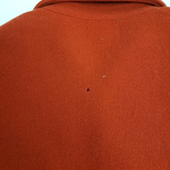 Vintage Woolrich Red Leather Patch Sleeve Button Up Shirt Red Mens 15 S - Picture 6 of 12